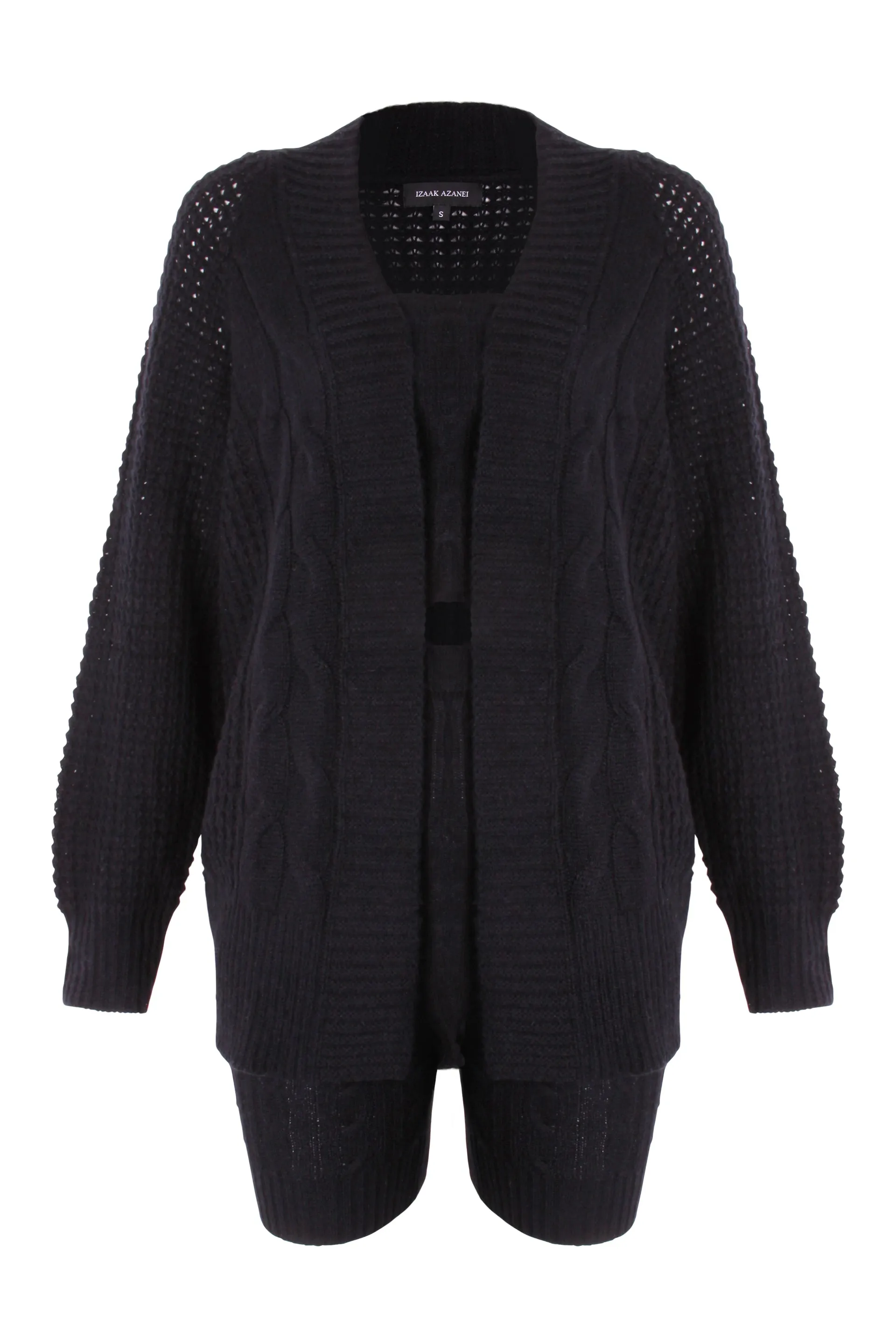 IA Essentials: Black Cashmere Biker Shorts Set