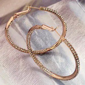 inside out crystal large hoop