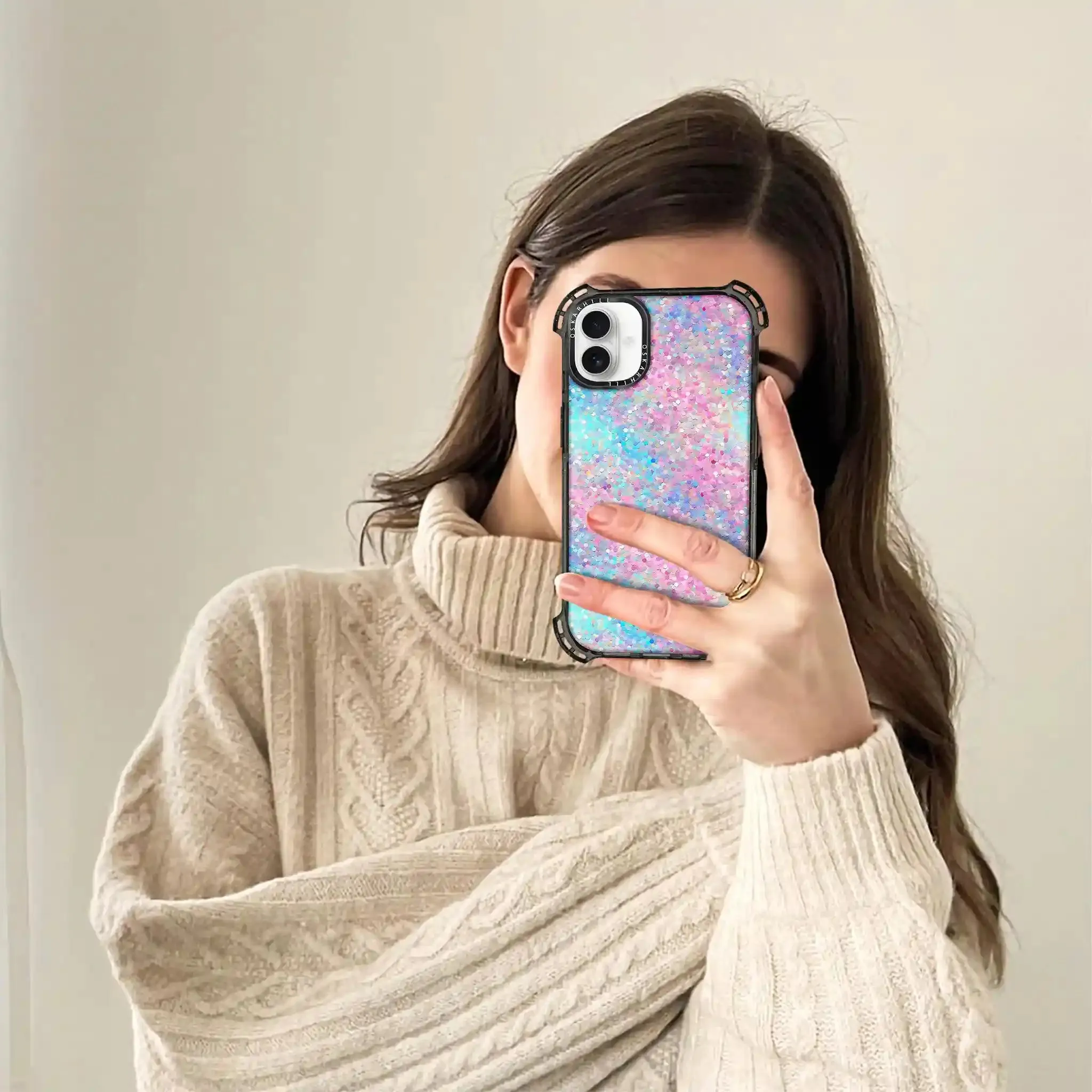 iPhone 16 Plus Case Bounce — Multicolor Glitter