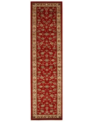 Istanbul Traditional Floral Pattern Runner Rug Red