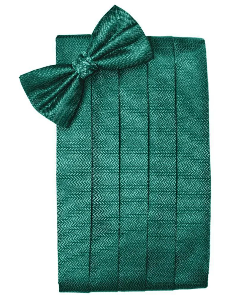 Jade Herringbone Cummerbund