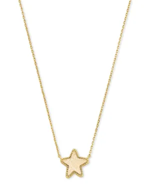 Jae Star Gold Pendant Necklace In Iridescent Drusy