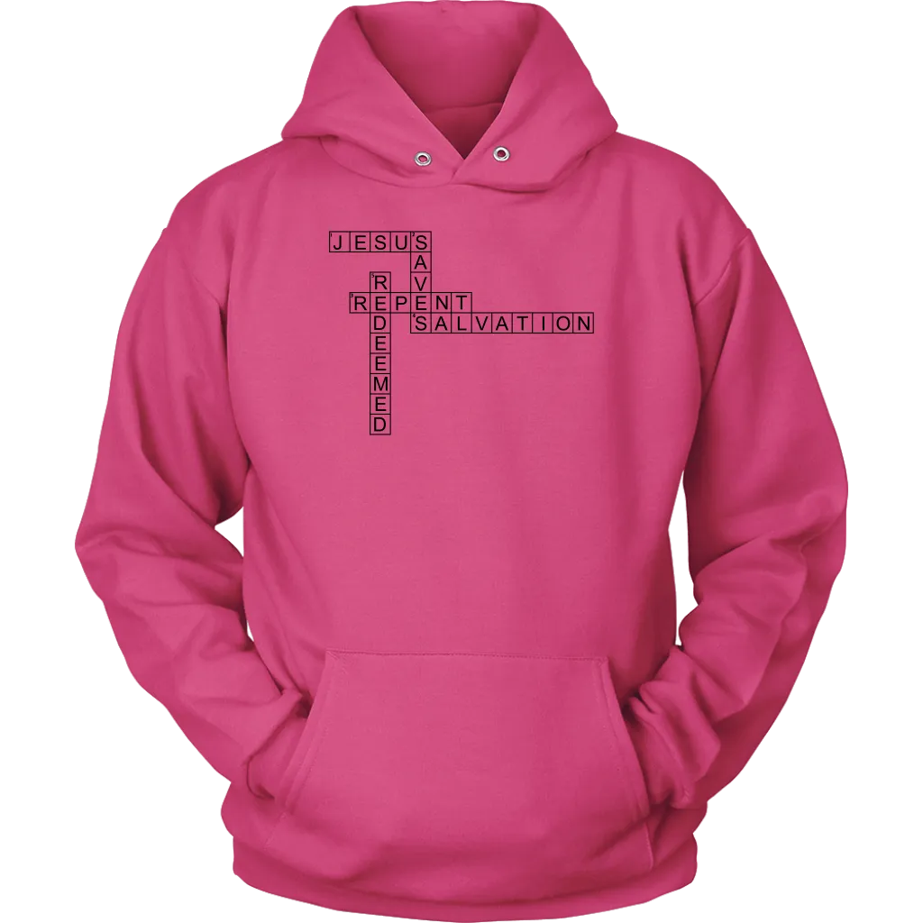 Jesus Crossword Puzzle Unisex Hoodie Part 1