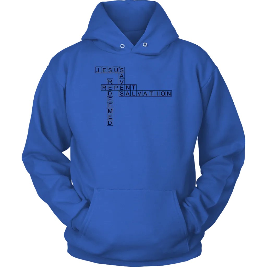 Jesus Crossword Puzzle Unisex Hoodie Part 1