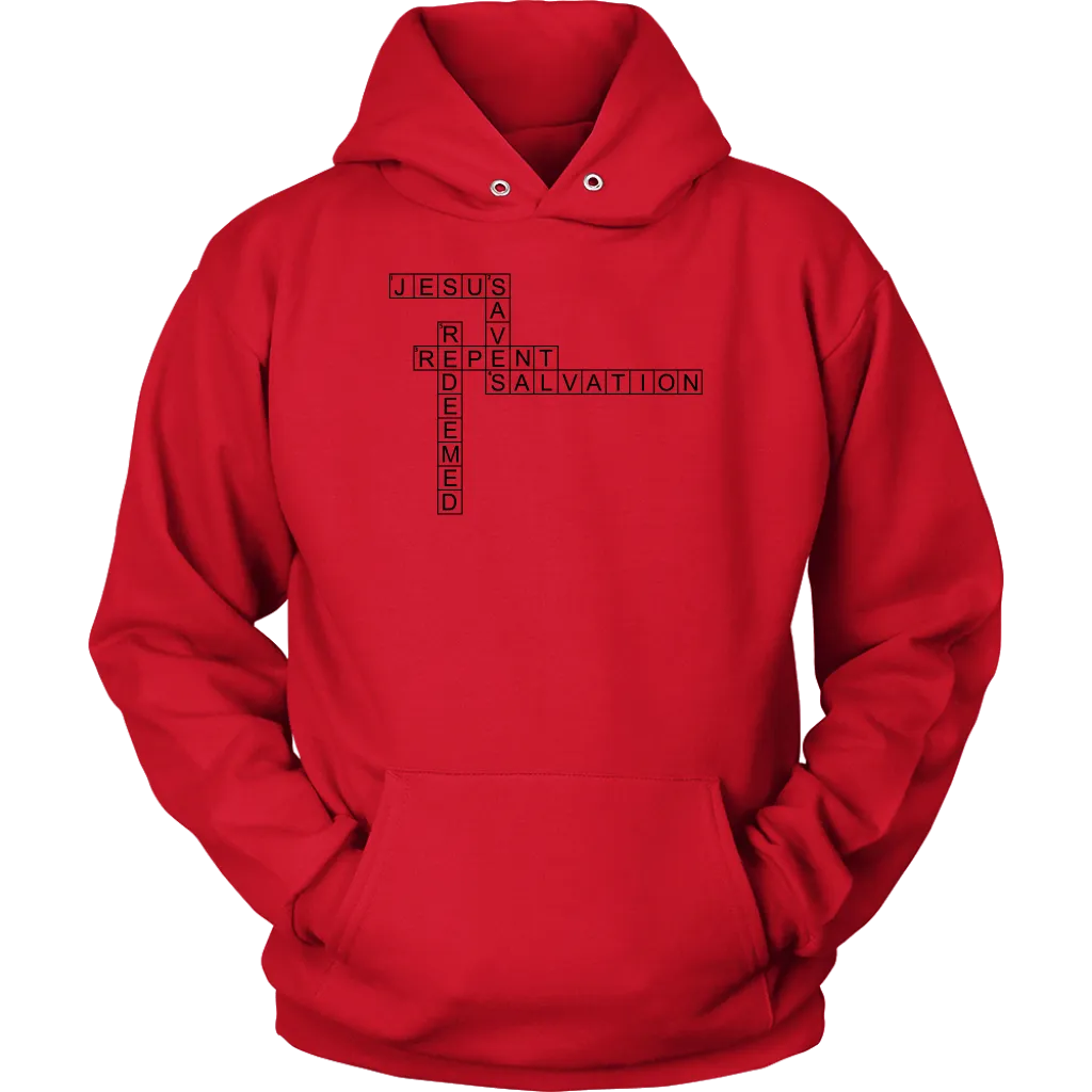 Jesus Crossword Puzzle Unisex Hoodie Part 1