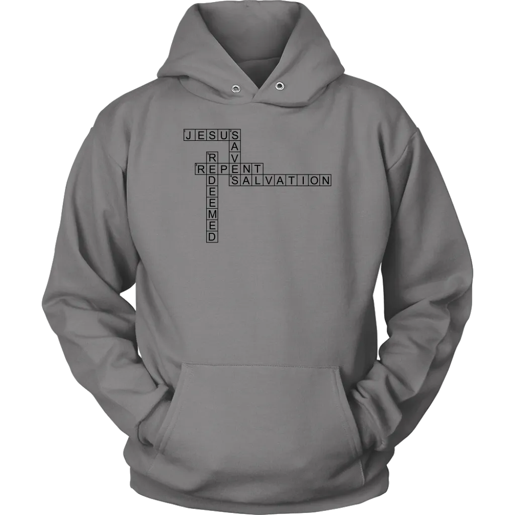 Jesus Crossword Puzzle Unisex Hoodie Part 1