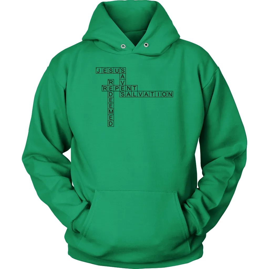 Jesus Crossword Puzzle Unisex Hoodie Part 1