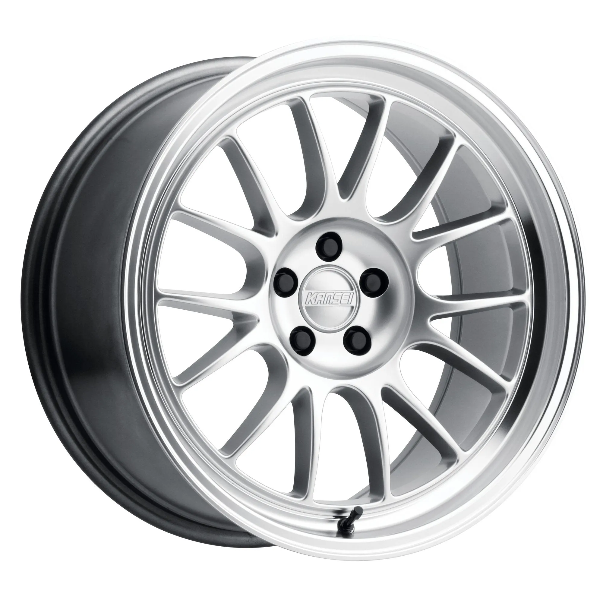 Kansei Wheels K13H CORSA 18x10.5 5X114.3 HYPER SILVER MACHINED LIP  12mm offset