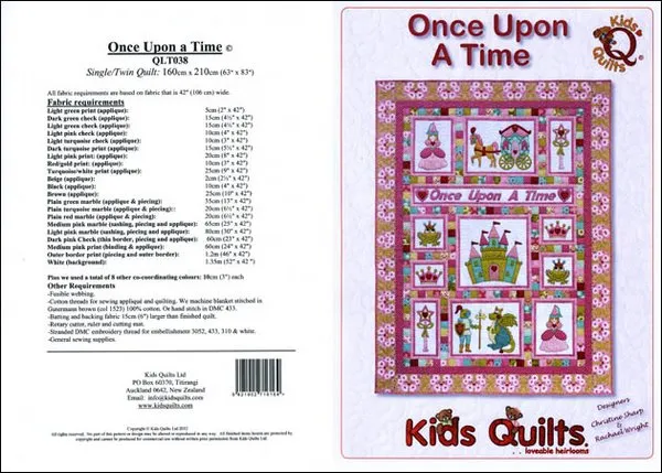 Kids Quilts Once Upon A Time Princess Fairy Tale Applique Quilt Pattern