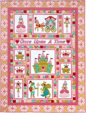 Kids Quilts Once Upon A Time Princess Fairy Tale Applique Quilt Pattern