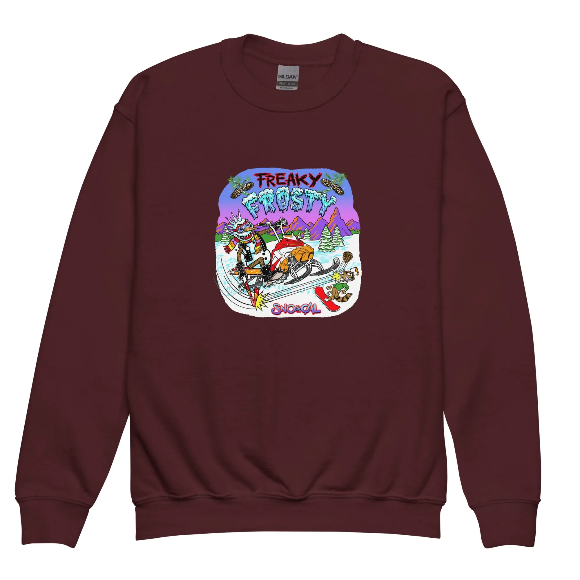 Kids Size Freaky Frosty Youth crewneck sweatshirt