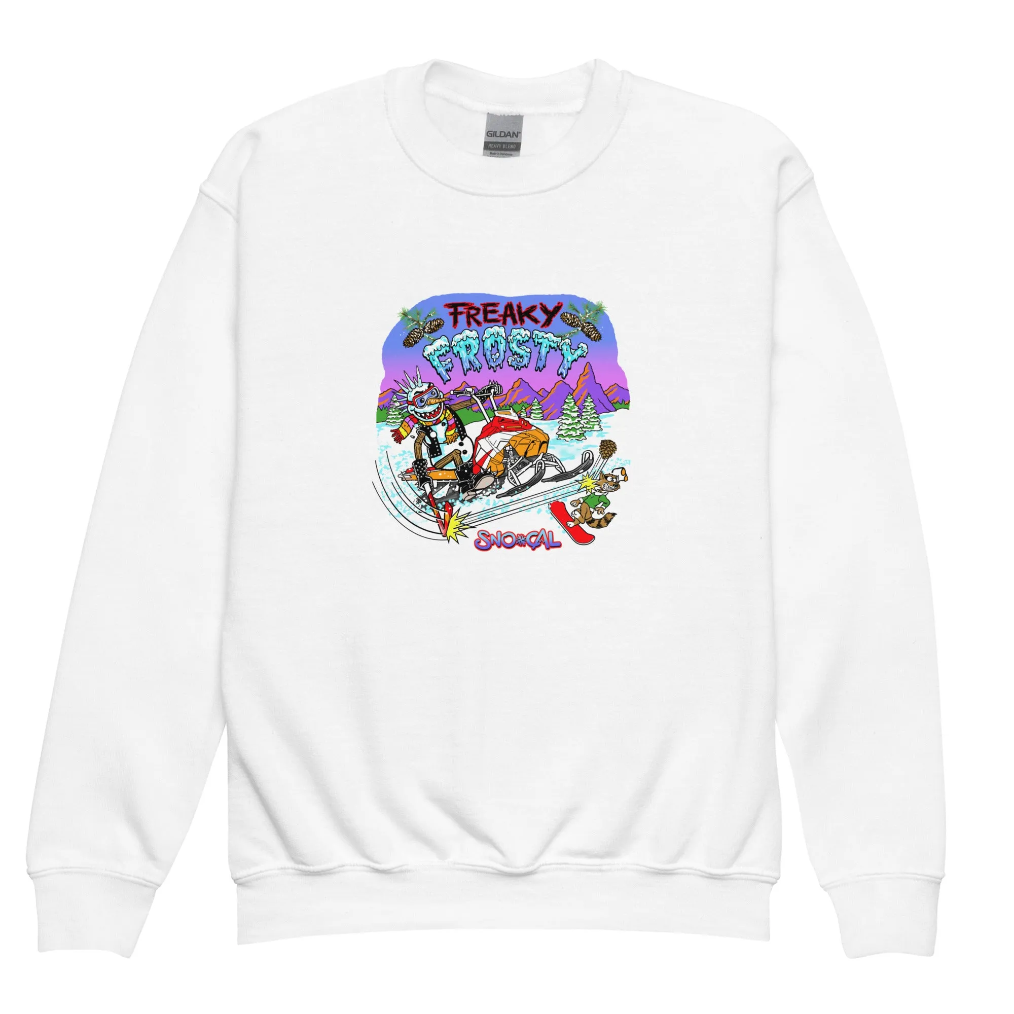 Kids Size Freaky Frosty Youth crewneck sweatshirt