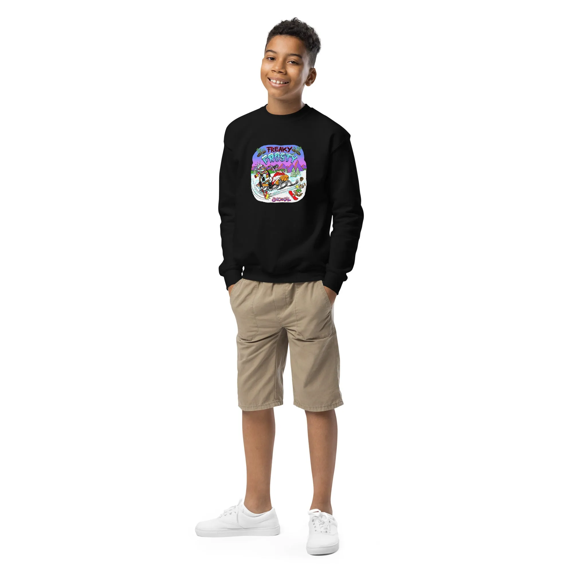 Kids Size Freaky Frosty Youth crewneck sweatshirt