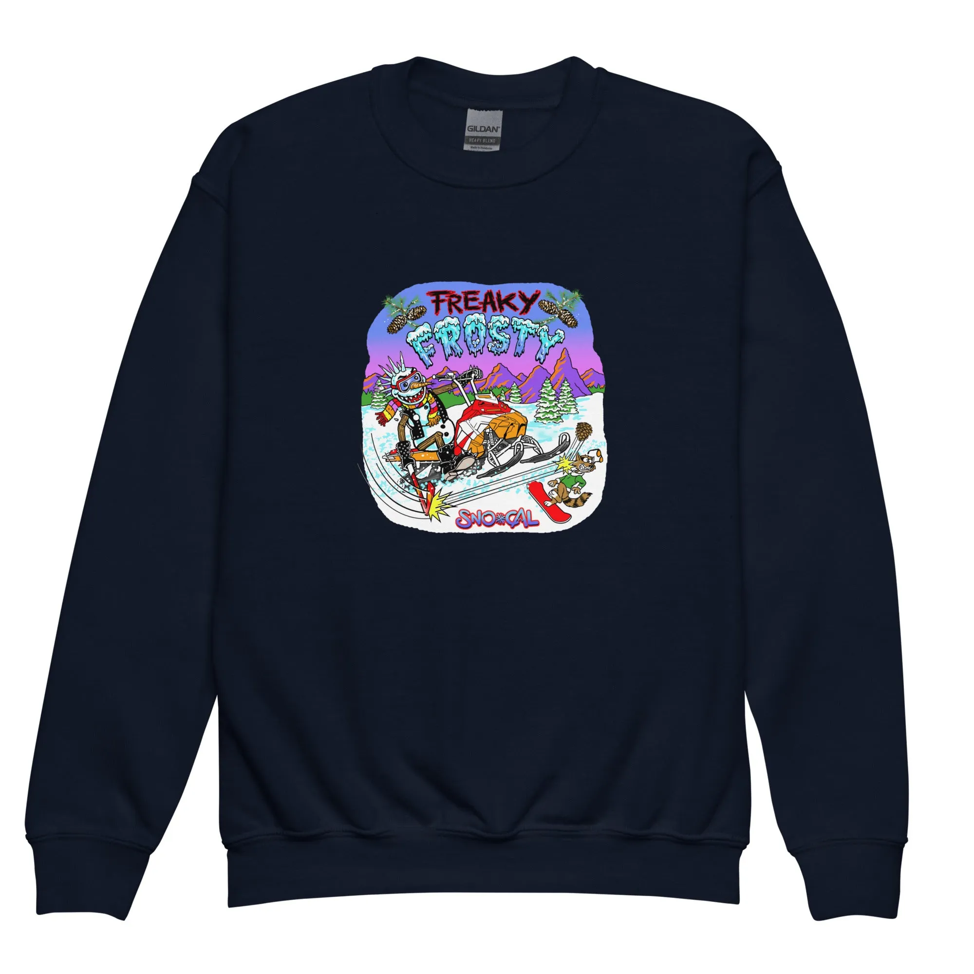 Kids Size Freaky Frosty Youth crewneck sweatshirt