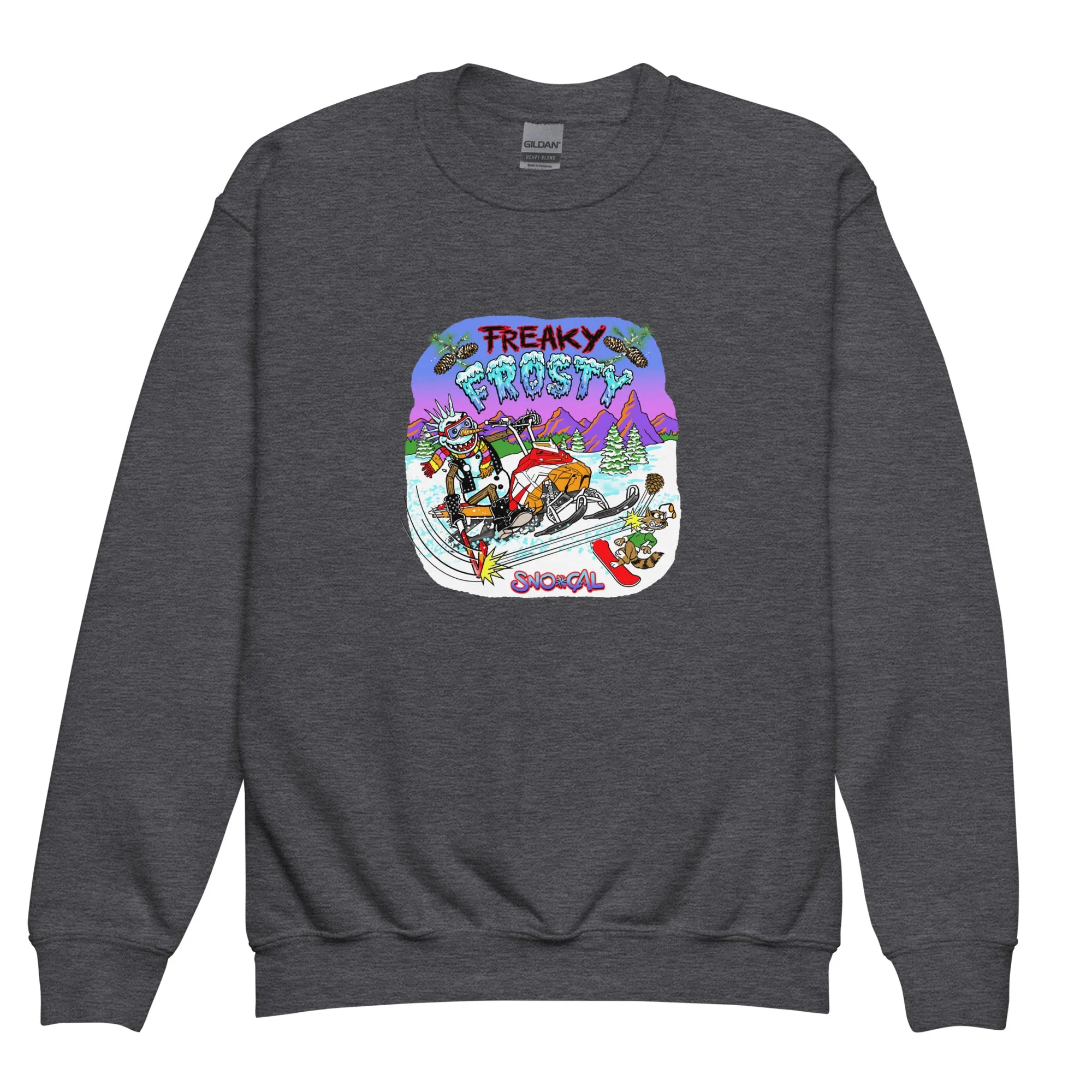 Kids Size Freaky Frosty Youth crewneck sweatshirt