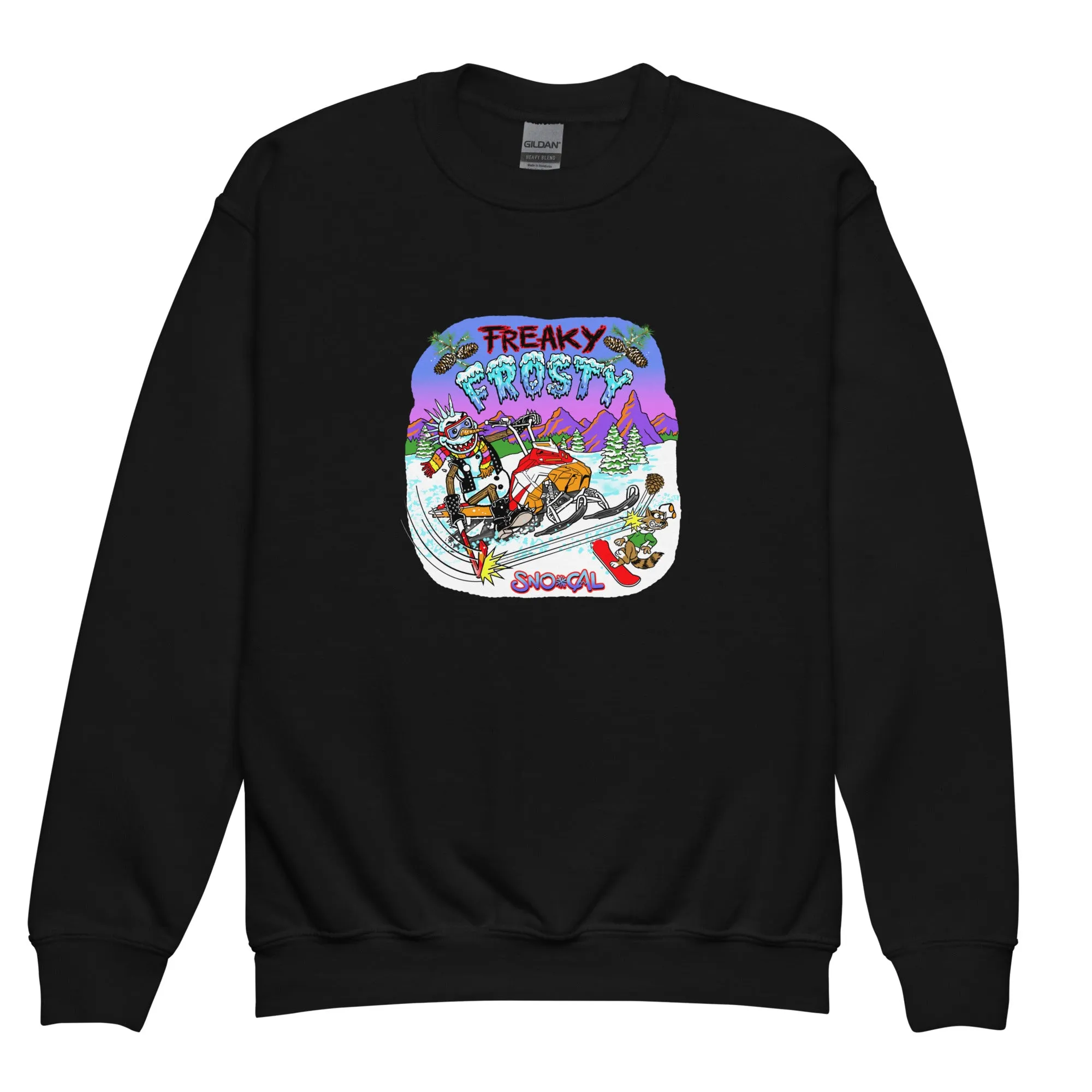 Kids Size Freaky Frosty Youth crewneck sweatshirt