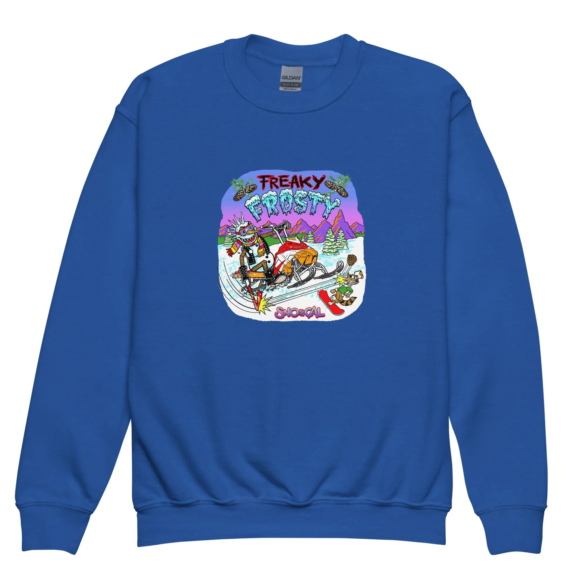 Kids Size Freaky Frosty Youth crewneck sweatshirt