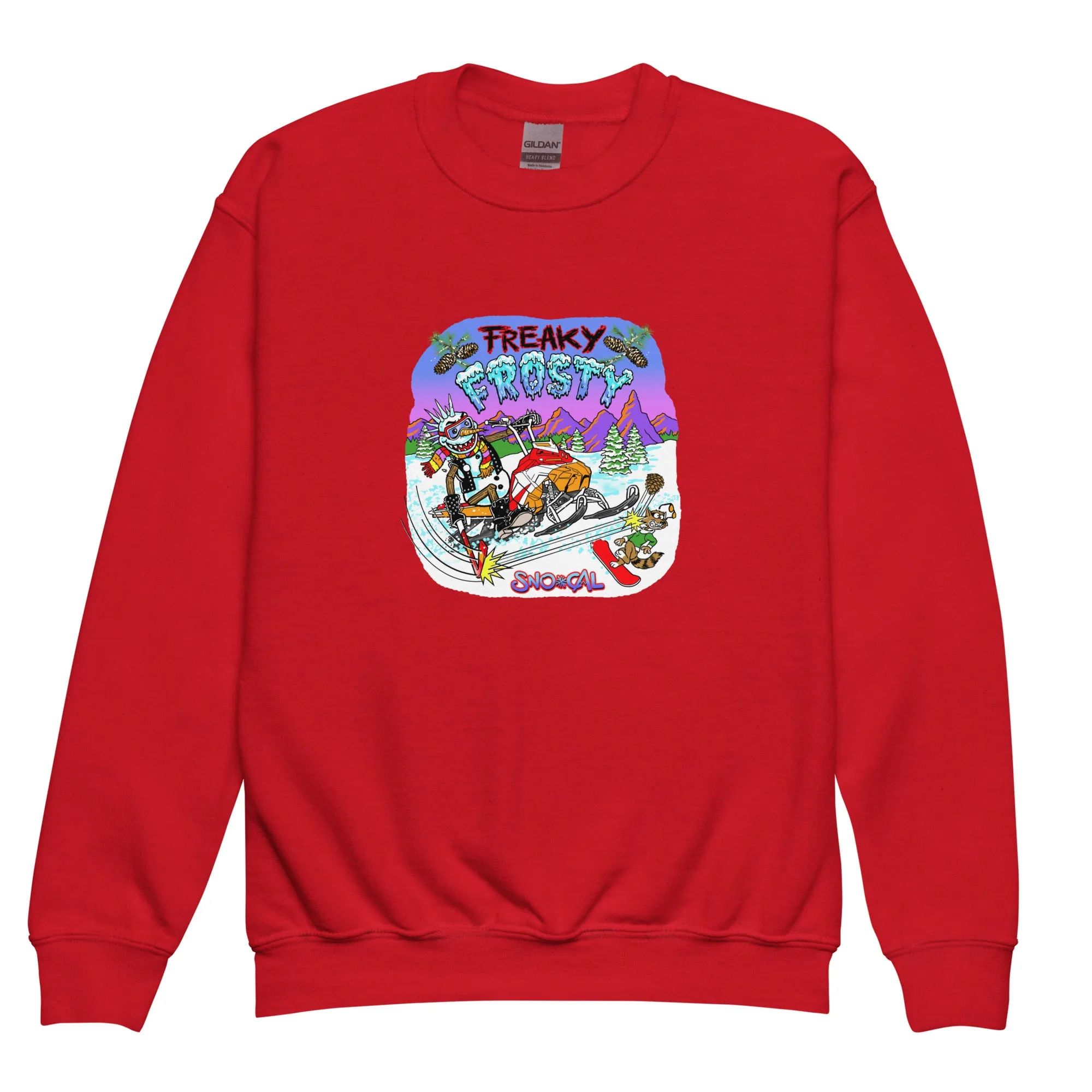 Kids Size Freaky Frosty Youth crewneck sweatshirt