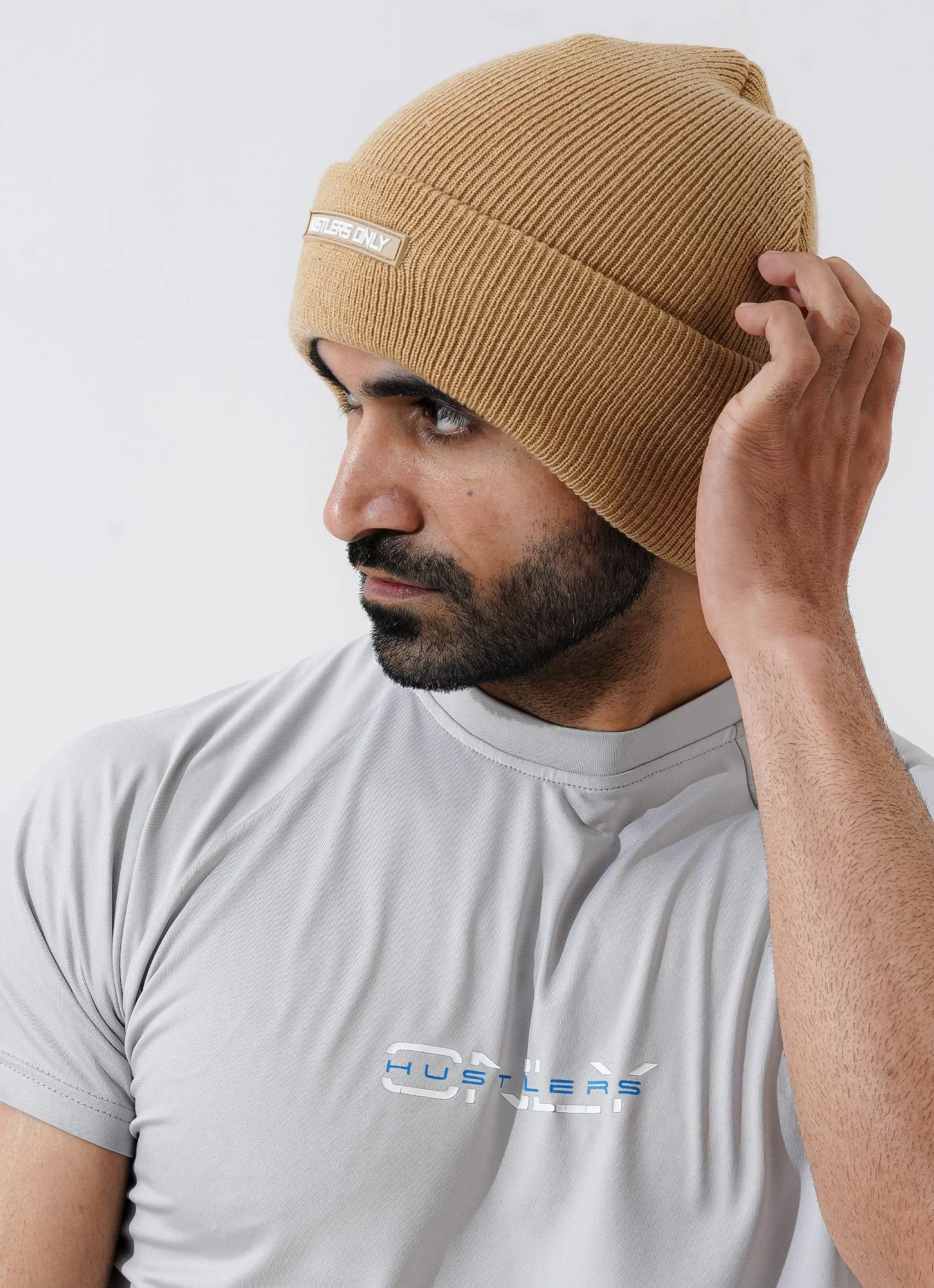 Knitted Beanie - Sand