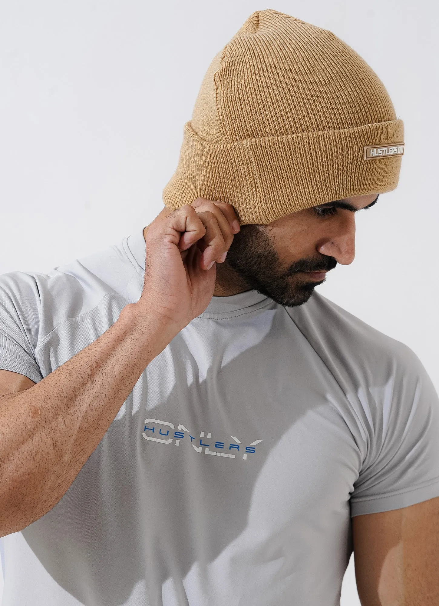 Knitted Beanie - Sand
