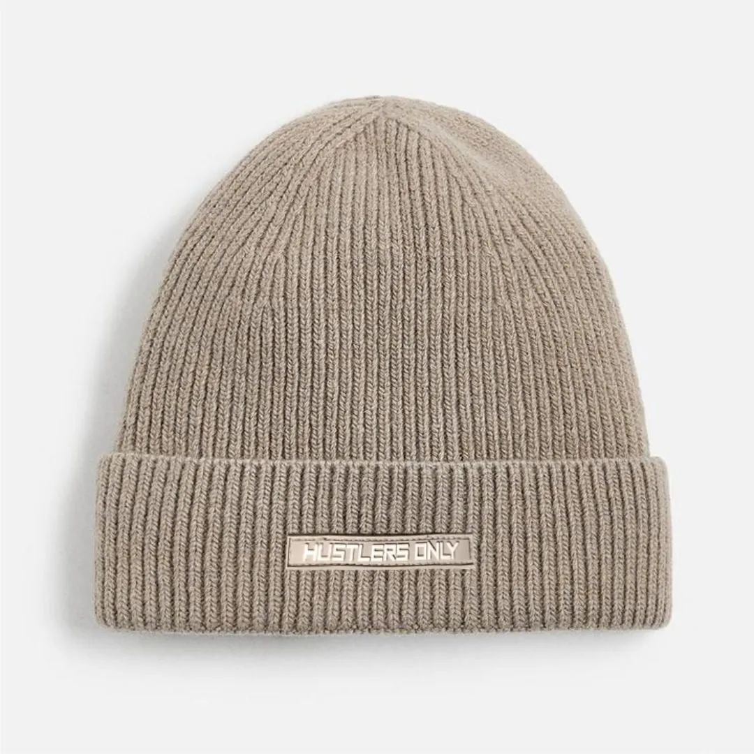 Knitted Beanie - Sand