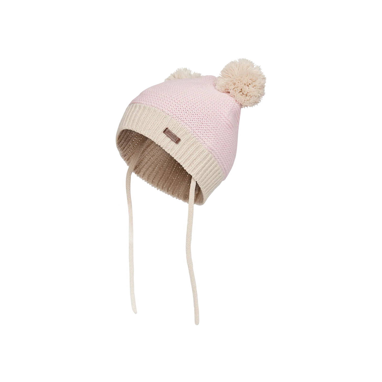 KOMBI Infant Minnie Double Pom Pom Knit Toque - Rose Shadow