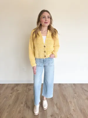 Kynlee Chunky Cardigan in Lemon