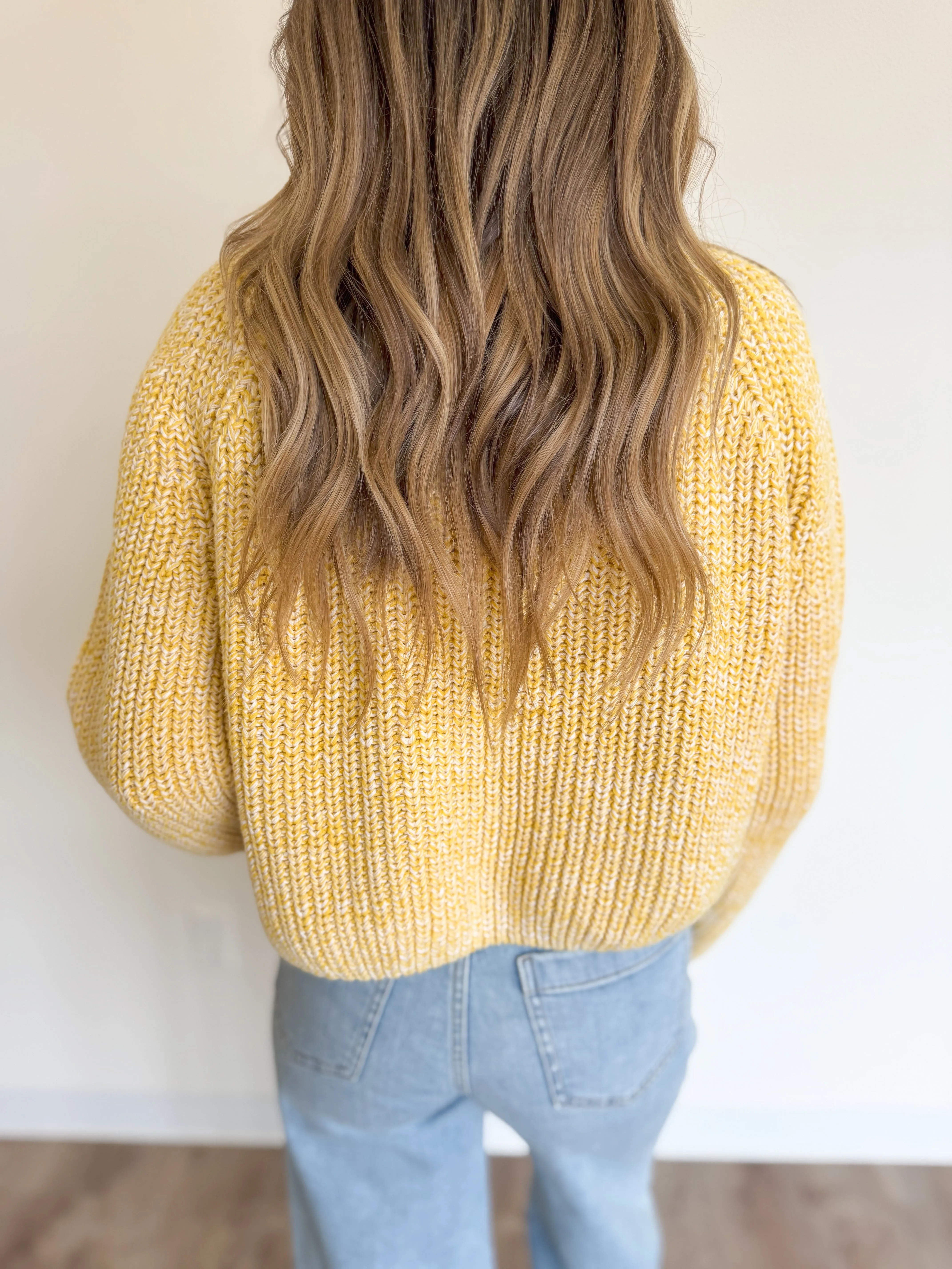 Kynlee Chunky Cardigan in Lemon