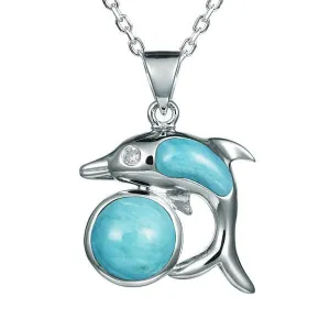 Larimar Dolphin Pendant