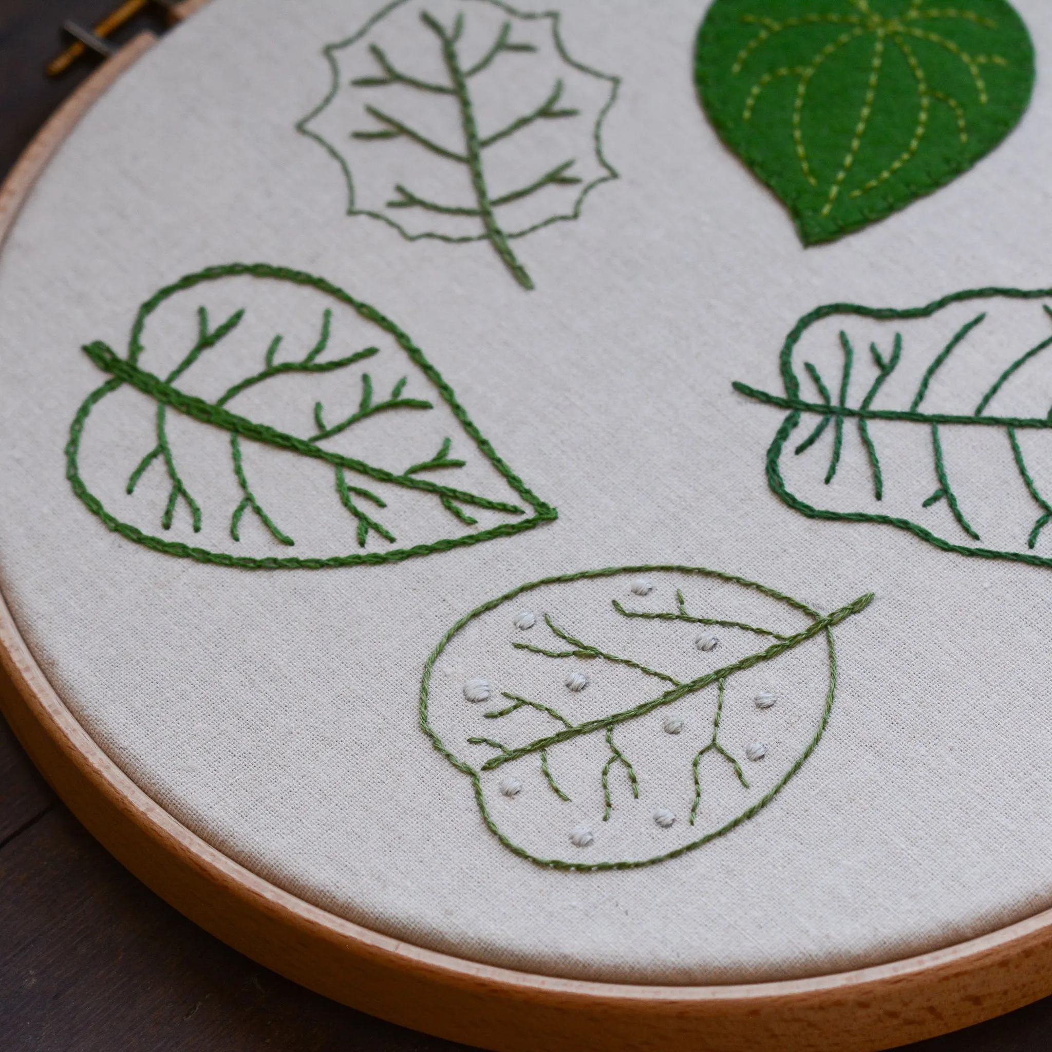 Leaf Embroidery Pattern - New Zealand Collection
