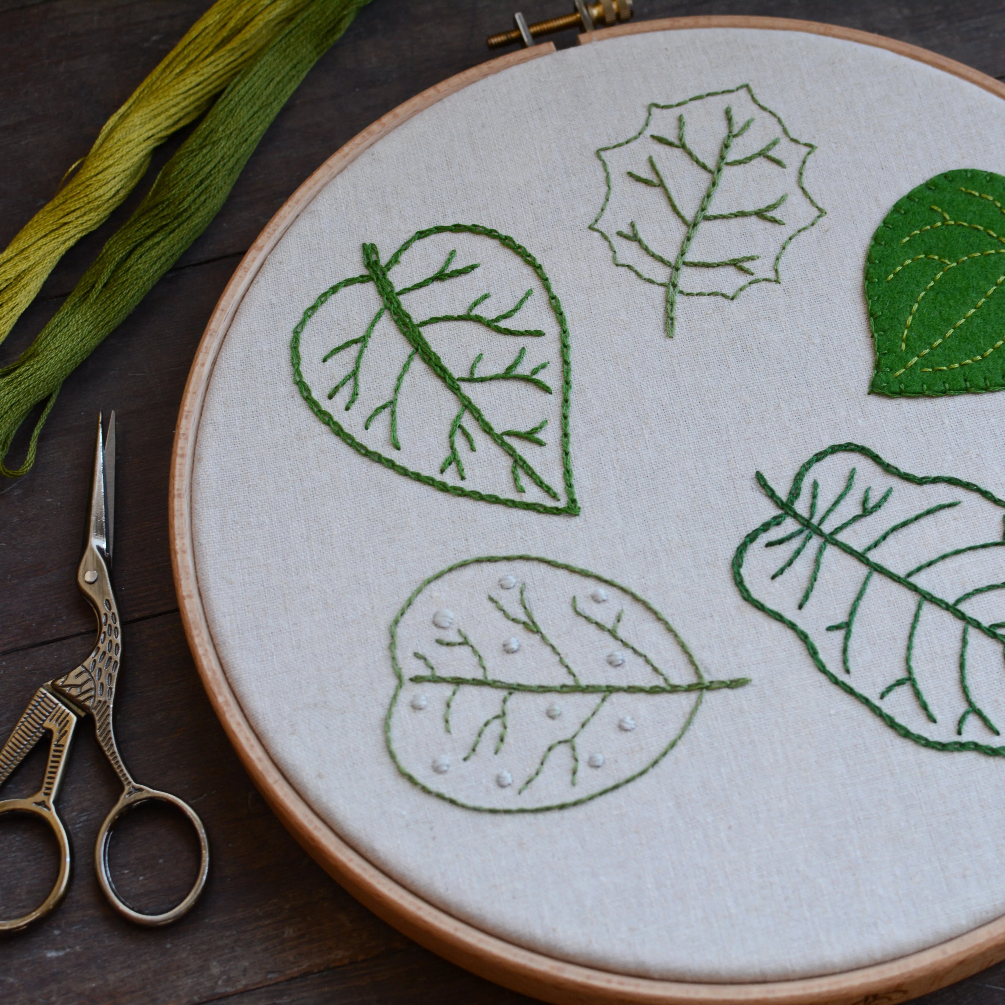 Leaf Embroidery Pattern - New Zealand Collection