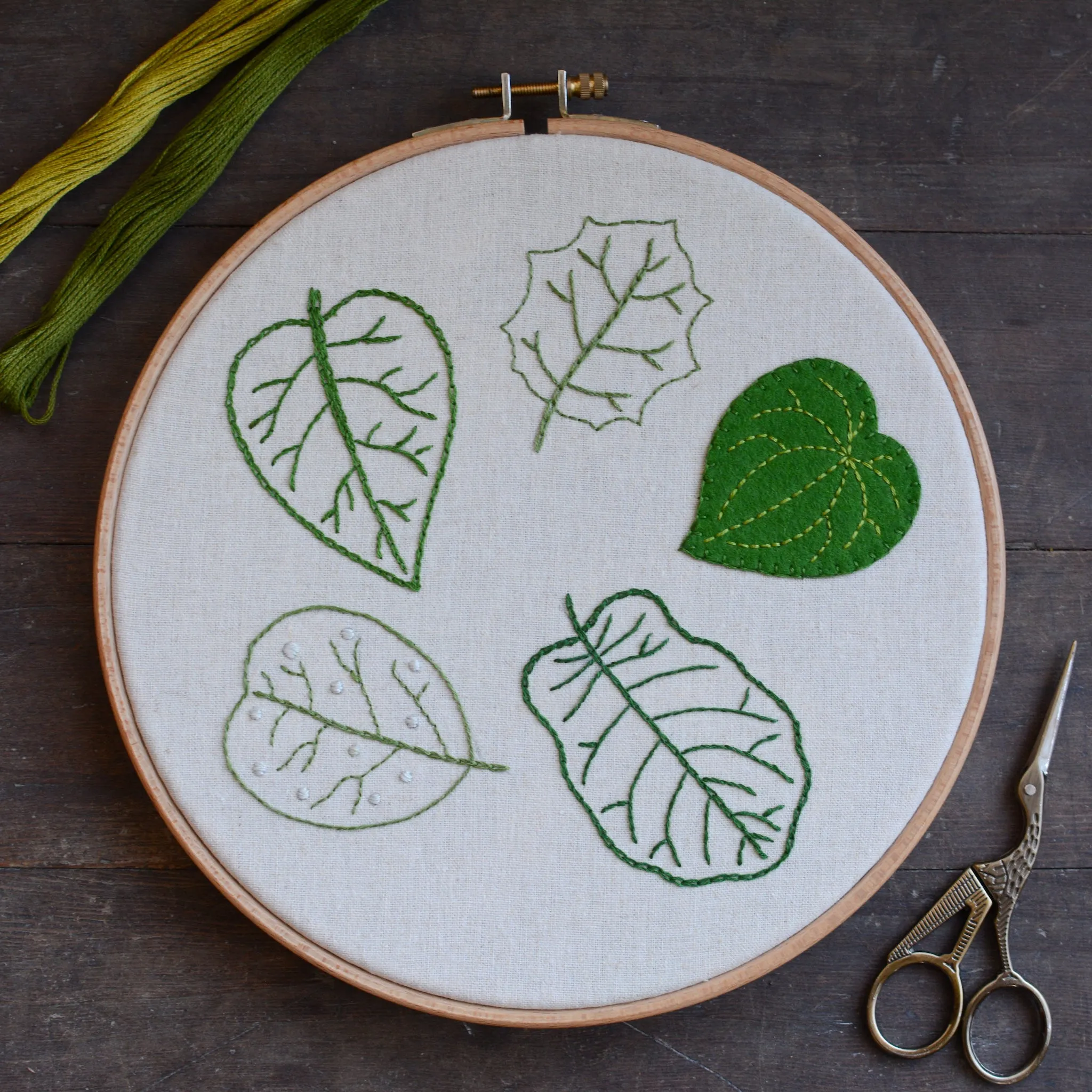 Leaf Embroidery Pattern - New Zealand Collection