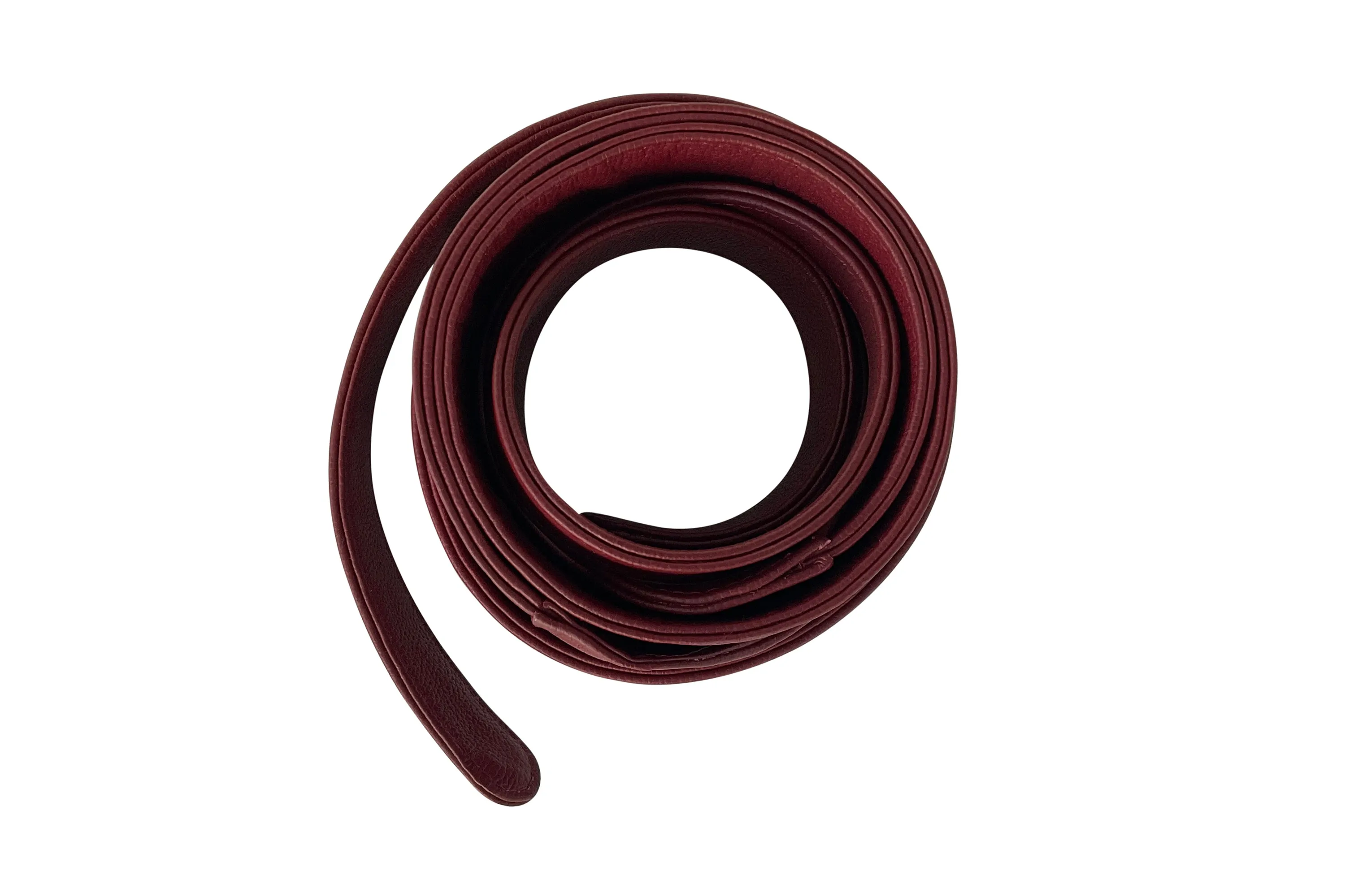 Leather Obi Wrap Belt Burgundy