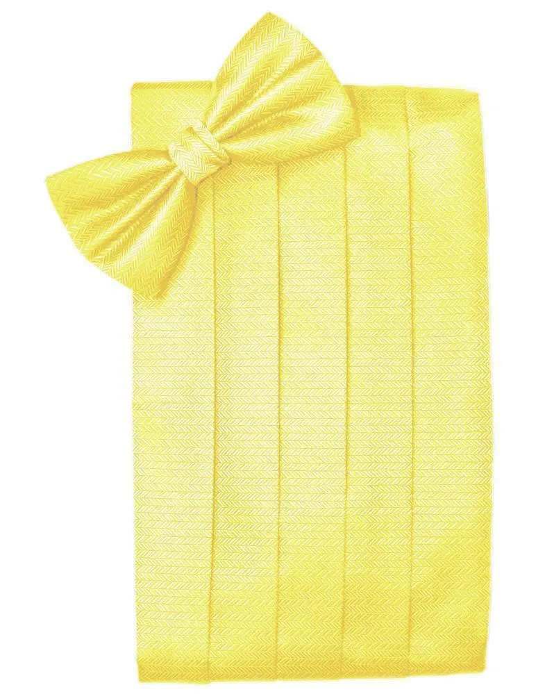 Lemon Herringbone Kids Cummerbund