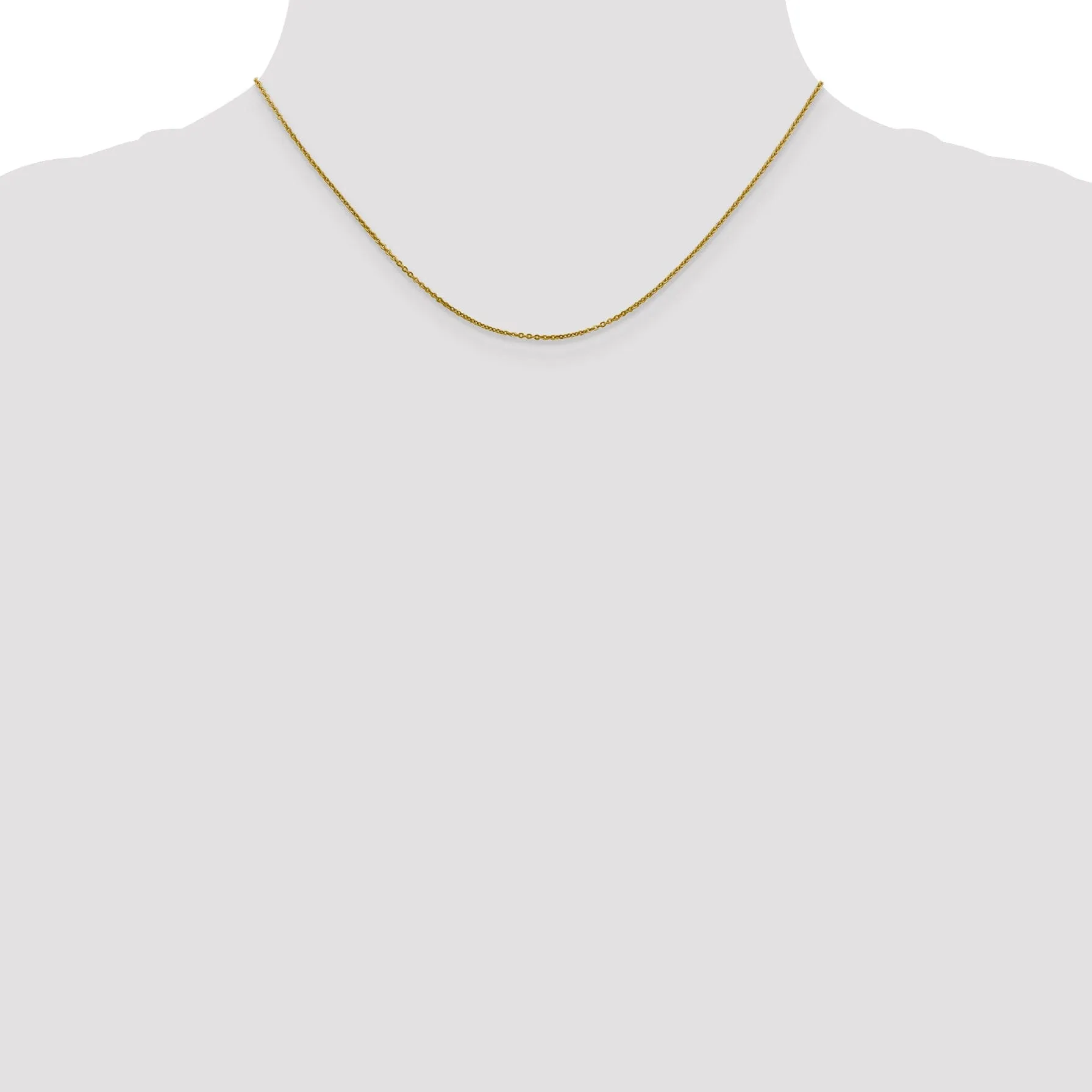 Leslie 10k Yellow Gold 1.3 mm Flat Cable Chain