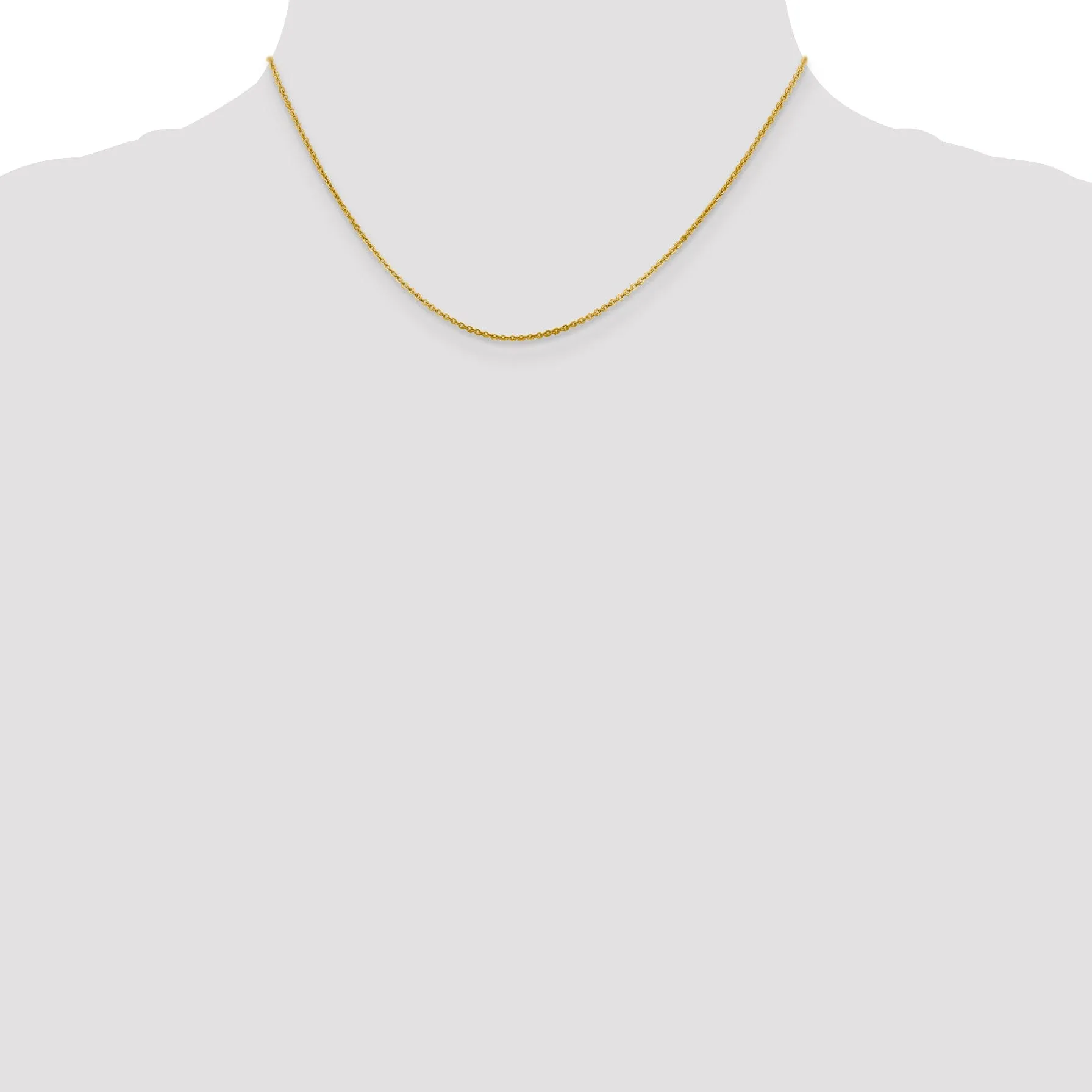 Leslie 14k Yellow Gold 1.4 mm Flat Cable Chain