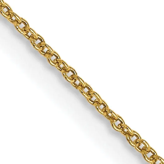 Leslie 14k Yellow Gold .8 mm Round Cable Chain