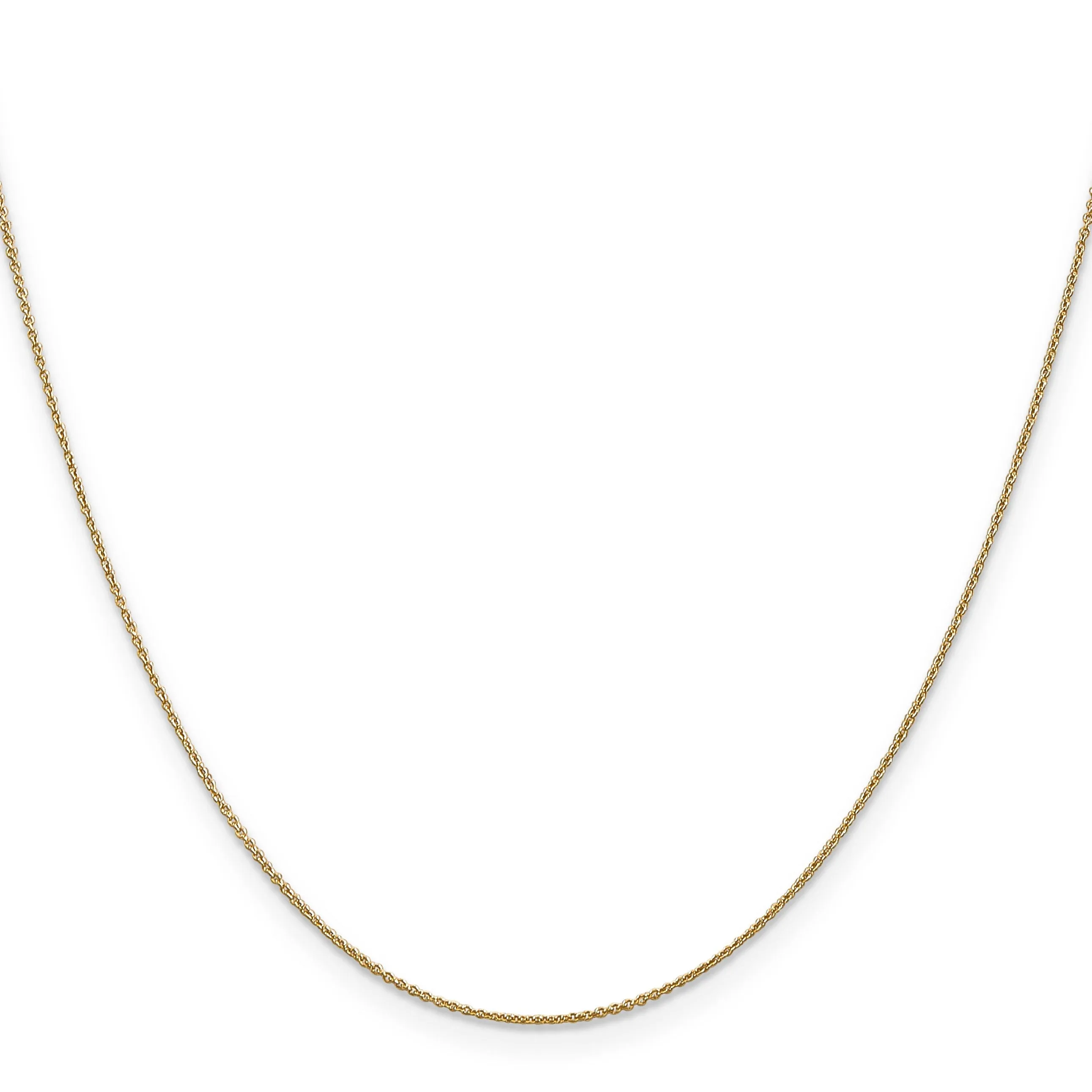 Leslie 14k Yellow Gold .8 mm Round Cable Chain
