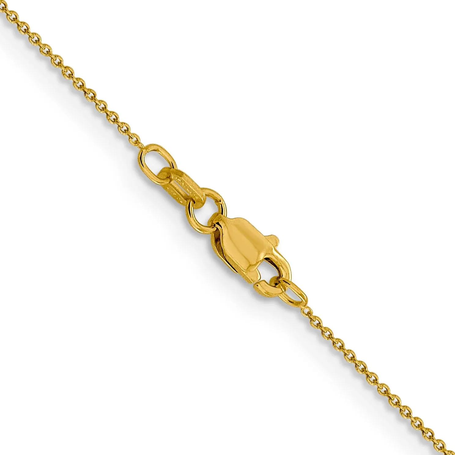 Leslie 14k Yellow Gold .8 mm Round Cable Chain