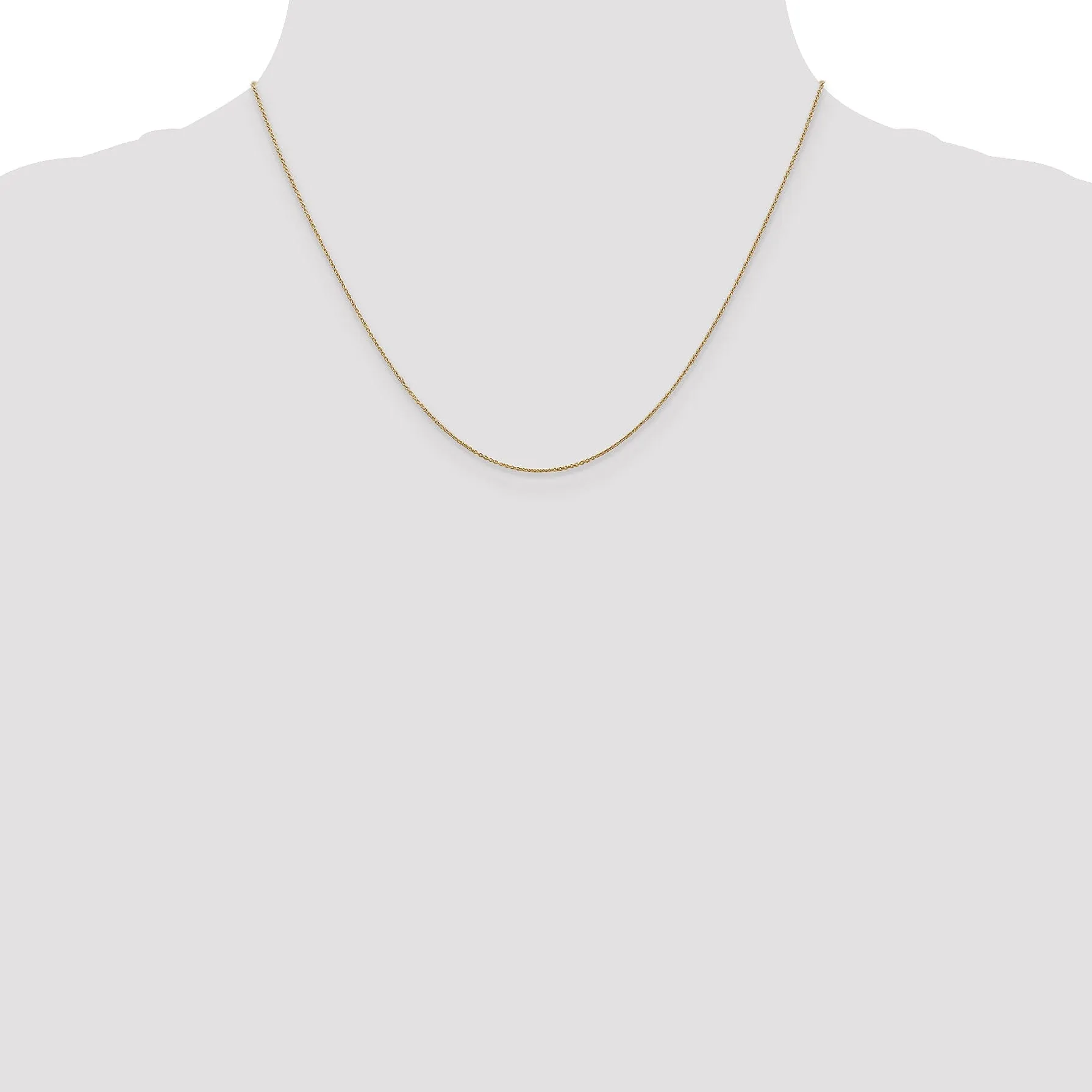 Leslie 14k Yellow Gold .8 mm Round Cable Chain