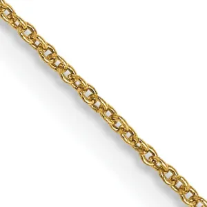 Leslie 14k Yellow Gold .8 mm Round Cable Chain