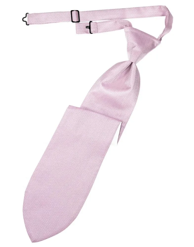 Light Pink Herringbone Kids Necktie
