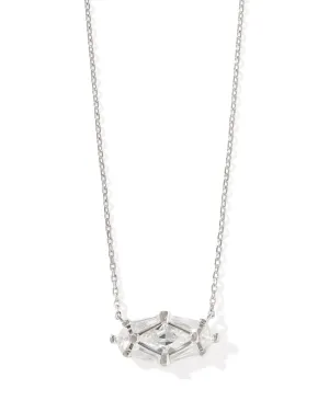 Lindy Rae Elisa Pendant Necklace - Silver Clear Crystal