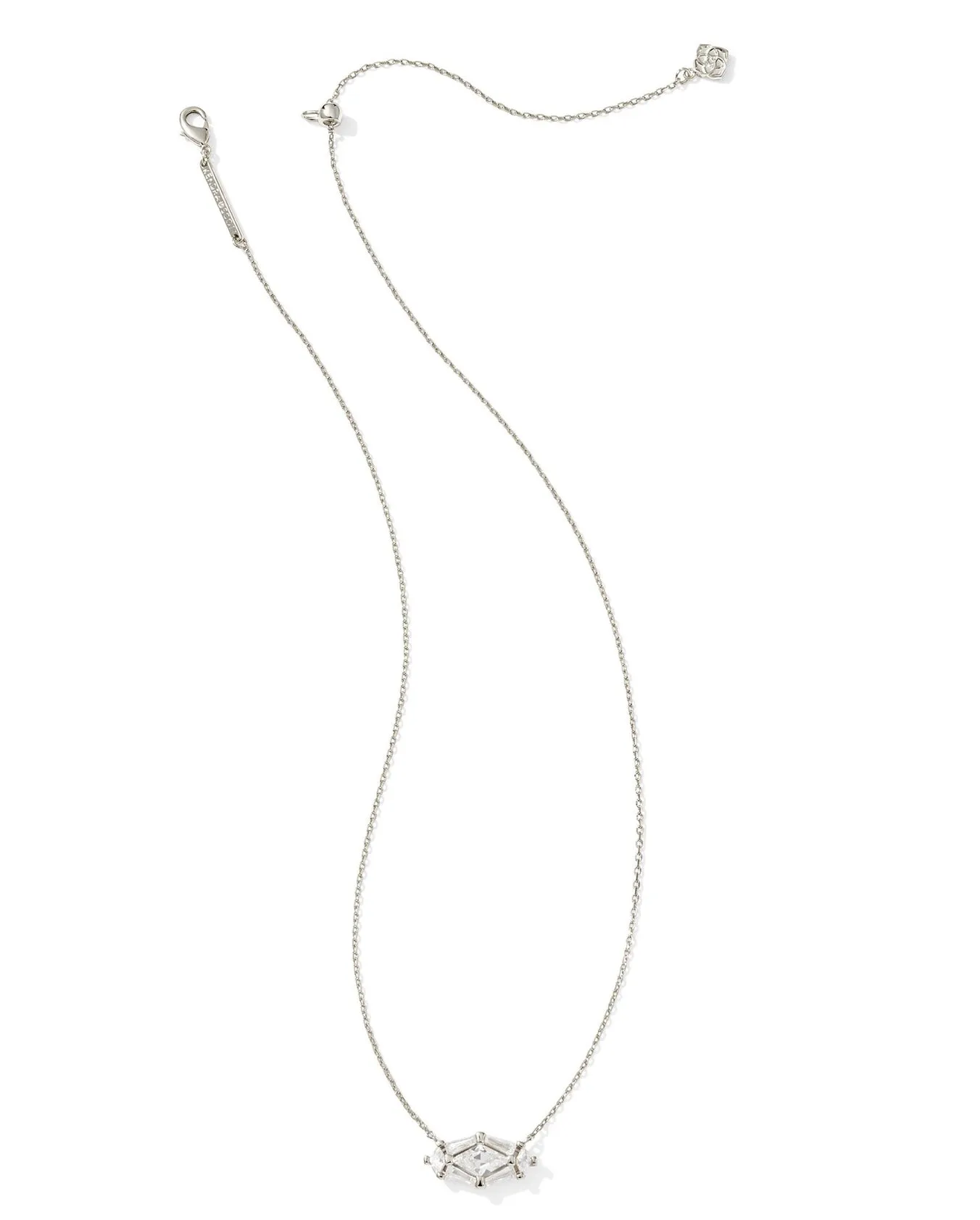 Lindy Rae Elisa Pendant Necklace - Silver Clear Crystal