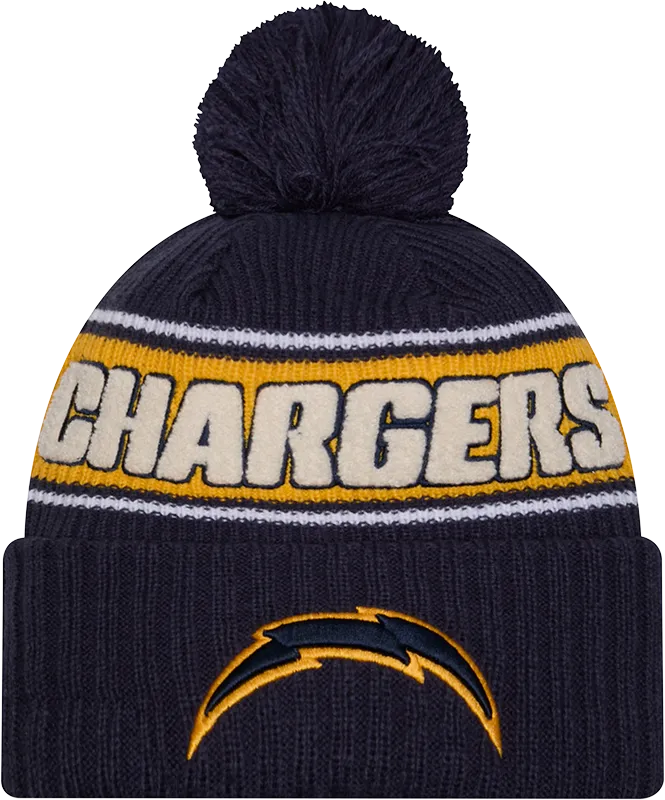 Los Angeles Chargers Sport Knit Fleece Lined Pom Toque