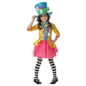 Mad Hatter Girls Deluxe Costume Size 6 8
