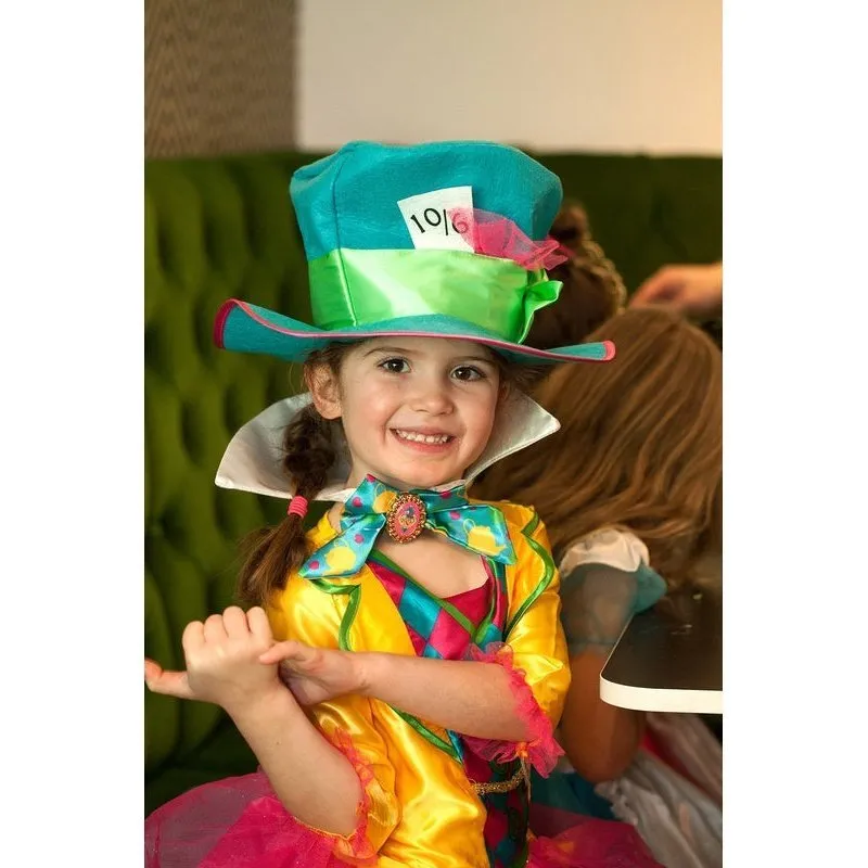 Mad Hatter Girls Deluxe Costume Size 6 8
