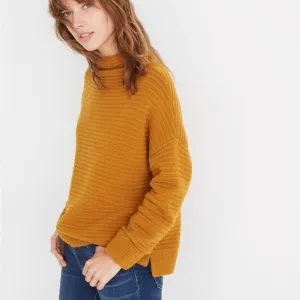 MADEWELL NWT Belmont Mockneck Coziest Yarn Long Sleeve Wool Blend Sweater