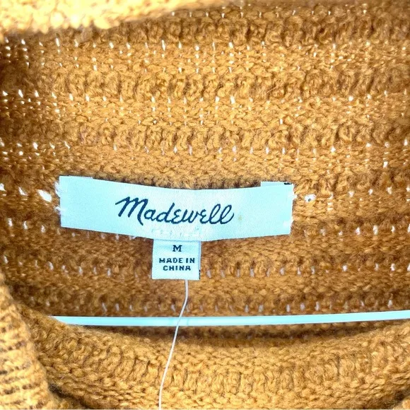 MADEWELL NWT Belmont Mockneck Coziest Yarn Long Sleeve Wool Blend Sweater