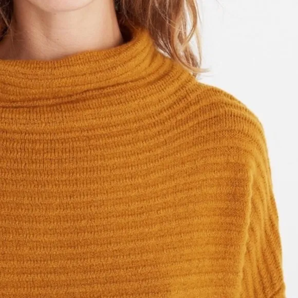 MADEWELL NWT Belmont Mockneck Coziest Yarn Long Sleeve Wool Blend Sweater